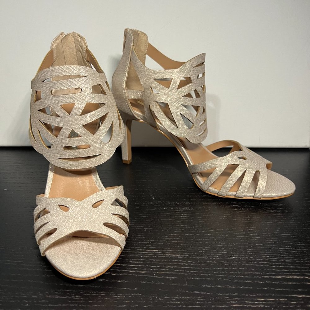 Pink Champagne Shimmery Gracie Heels - Picture 4 of 9